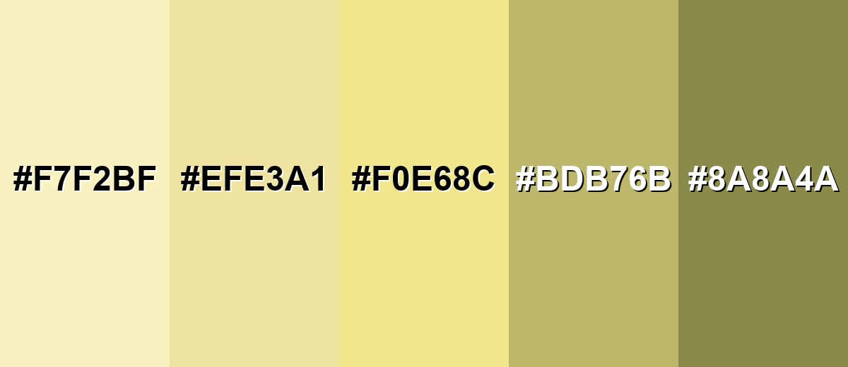 shades and variations of khaki-color