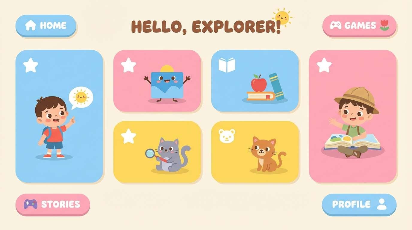kids app ui