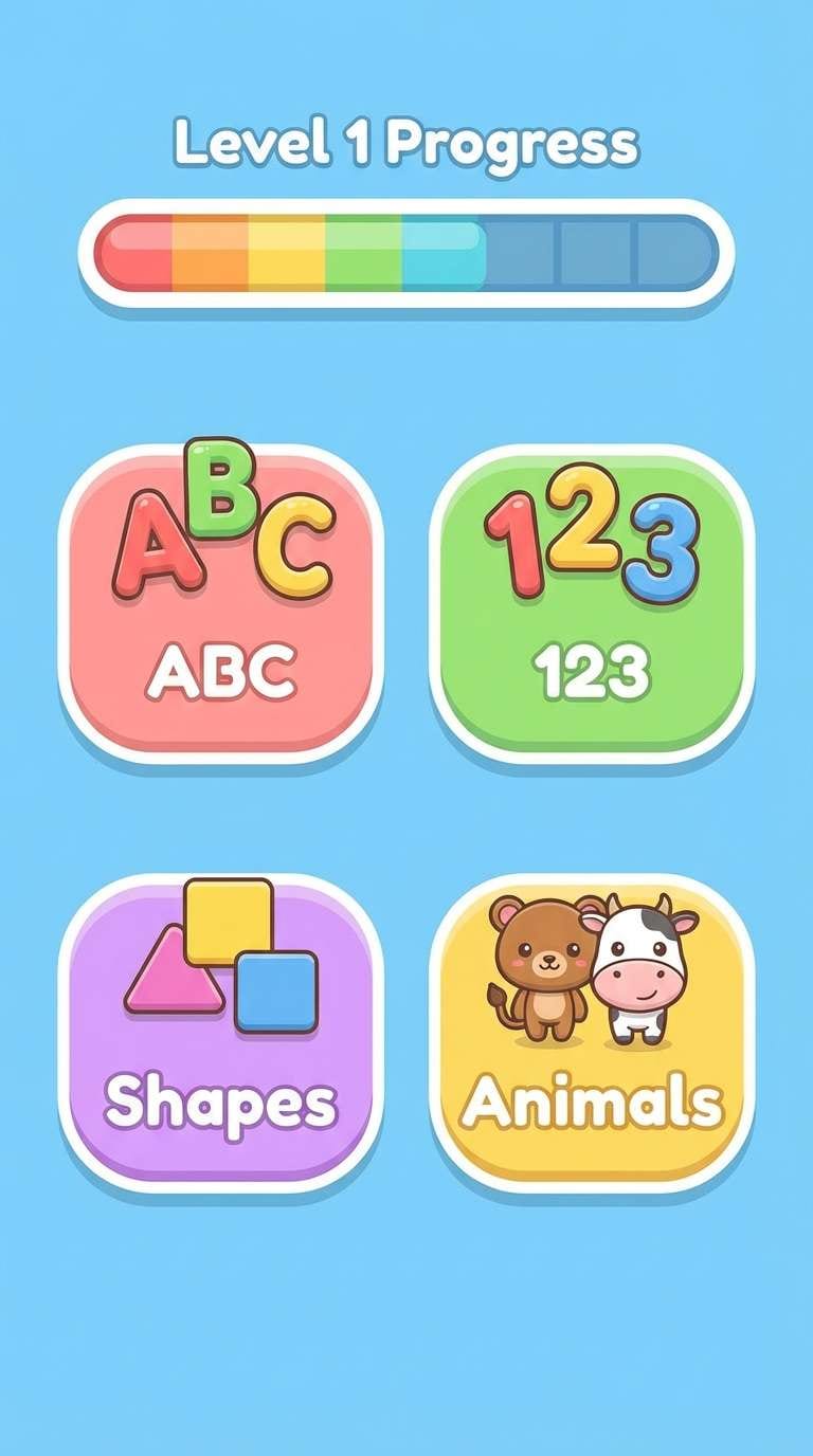 kids app ui screen