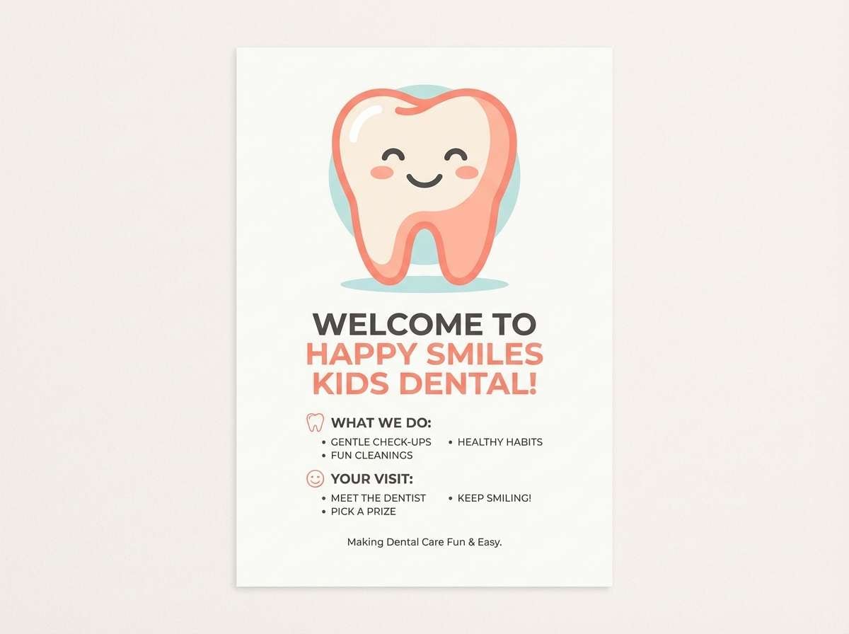 gentle dental poster for kids