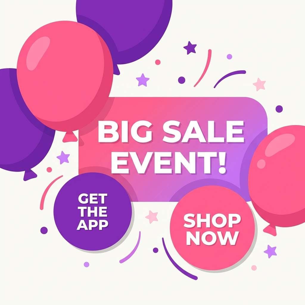 balloon themed social post