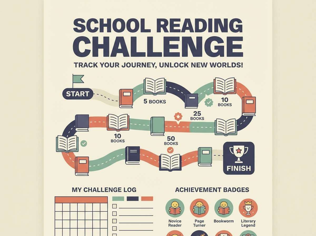 reading challenge poster design