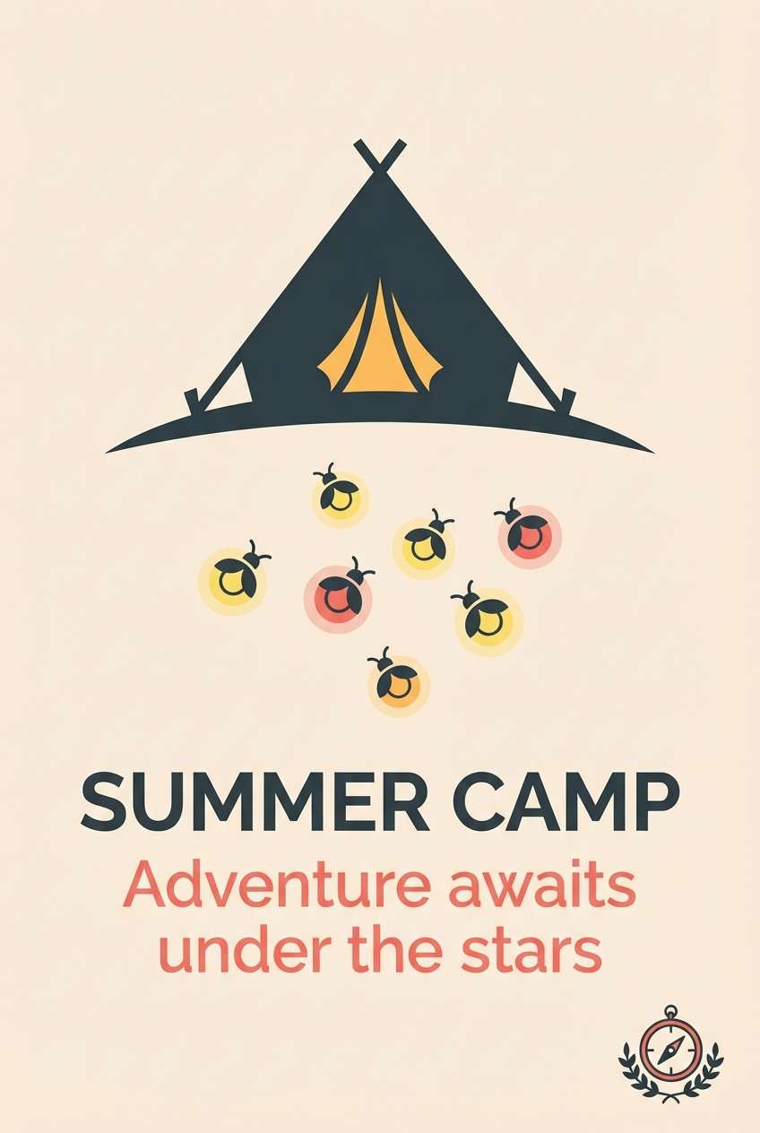 summer camp brochure cover