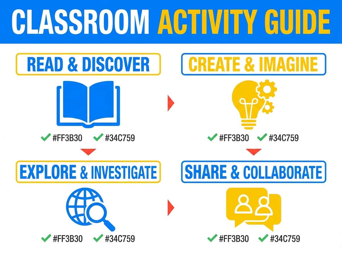 bright classroom activity poster