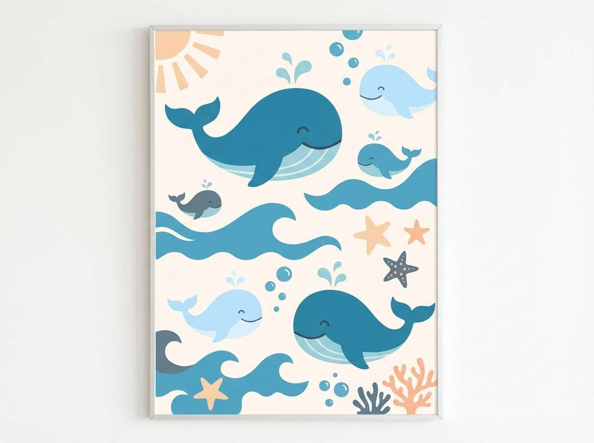 ocean themed wall print