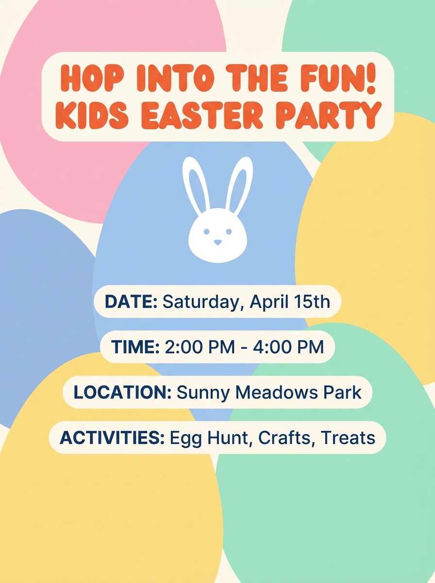 kids easter flyer