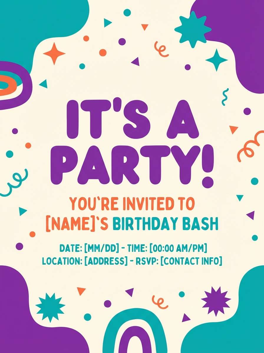 kids party flyer