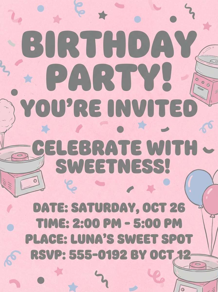 kids party invitation