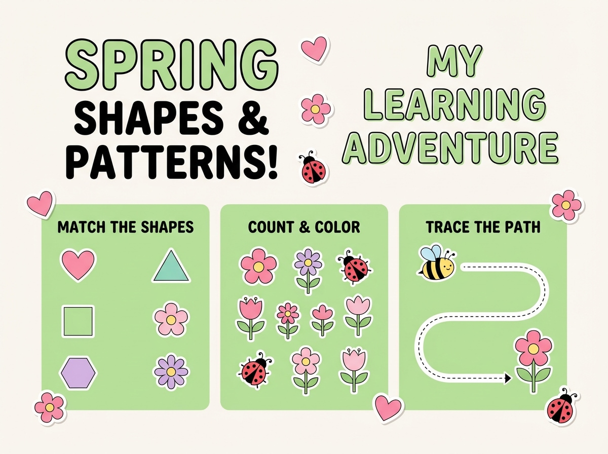 pastel green kids worksheet