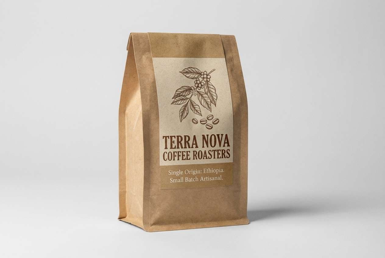 kraft coffee bag packaging