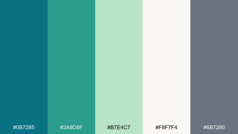 lagoon linen color palette with hex codes