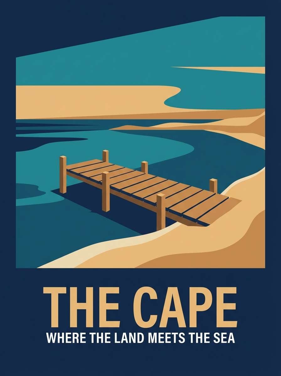 teal travel poster