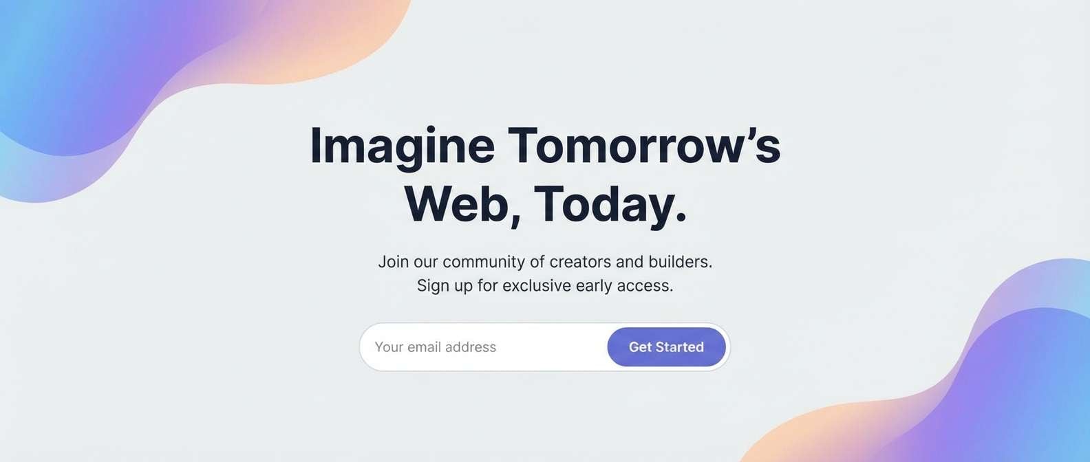 landing page hero signup
