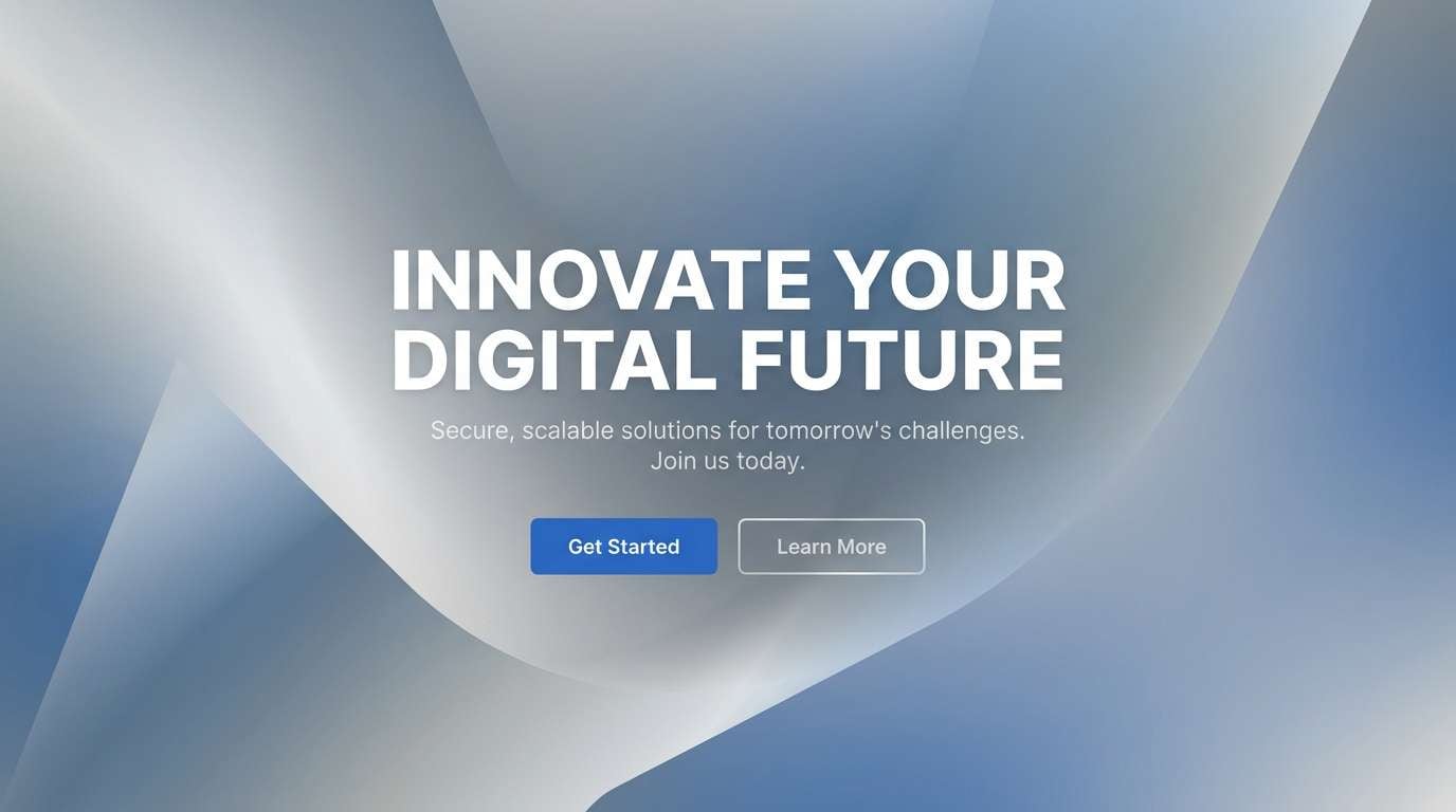 landing hero with blue gradient