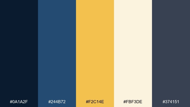 lantern on navy gold dark blue color palette with hex codes