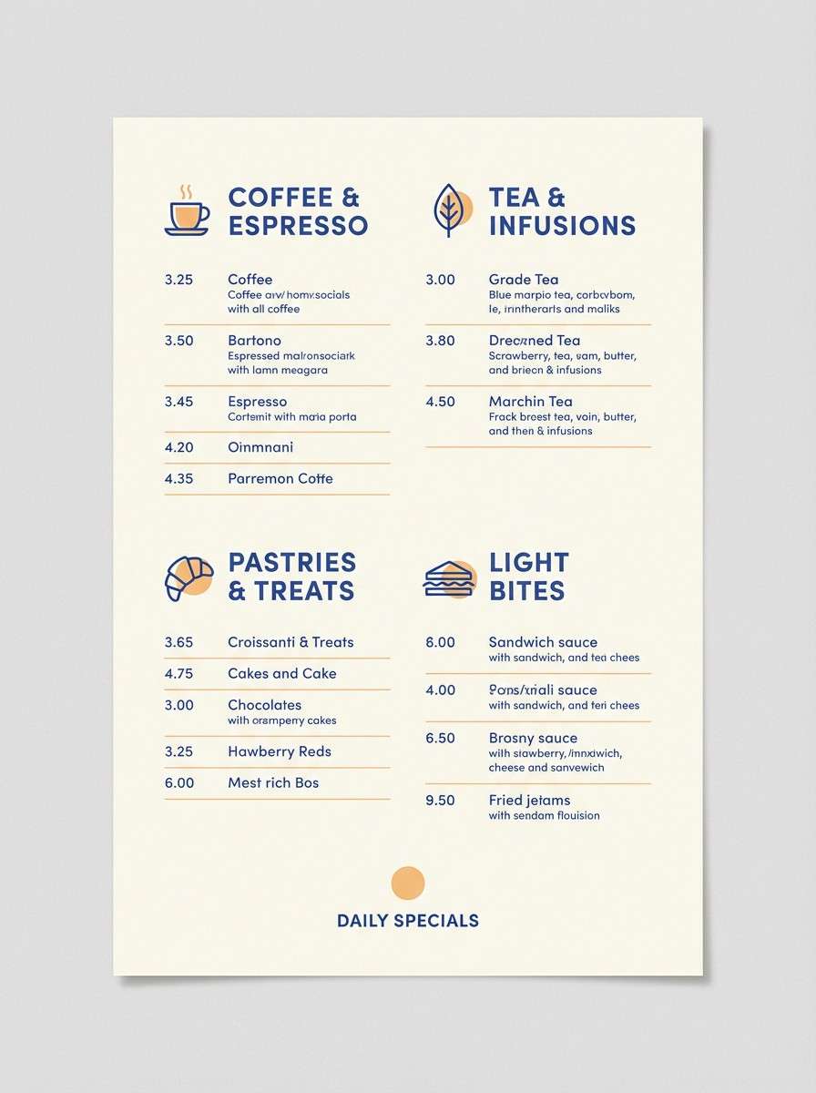 blue and apricot cafe menu