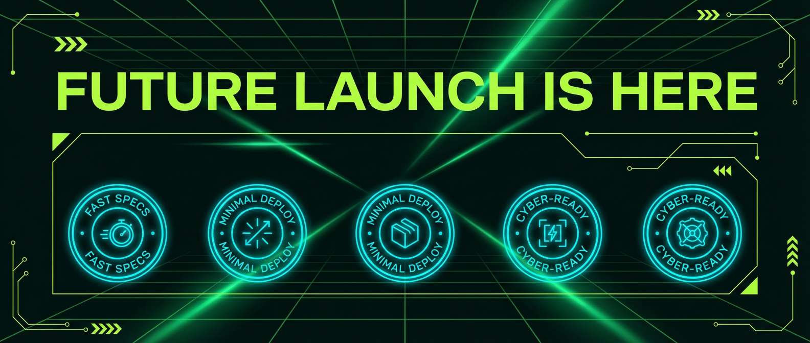 laser grid launch banner