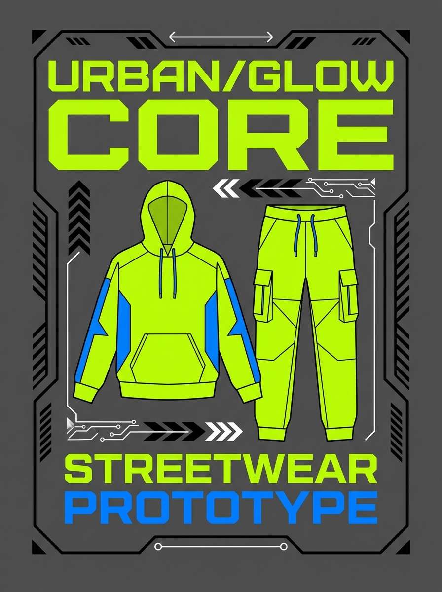 neon streetwear ad graphic