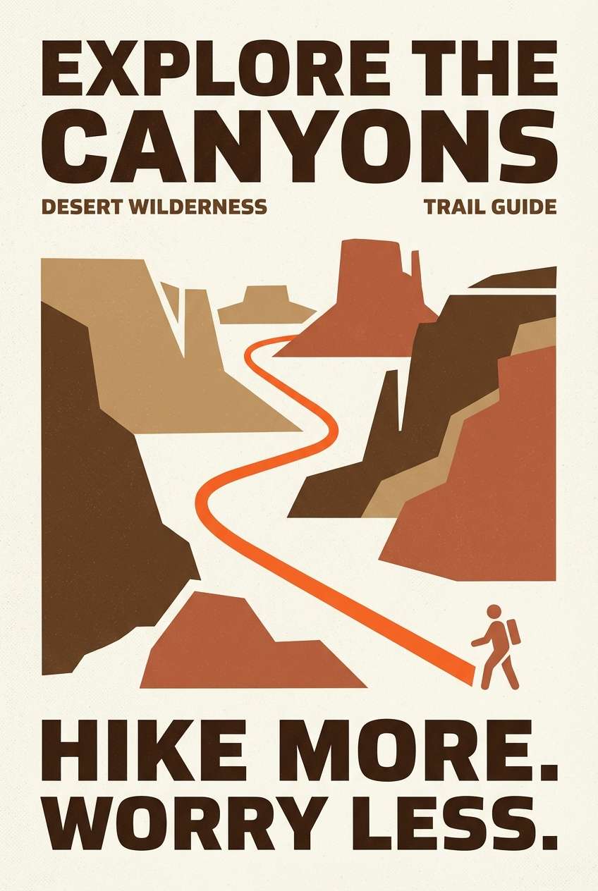 hiking poster design