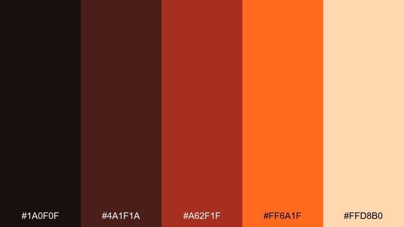 lava lantern lava color palette with hex codes