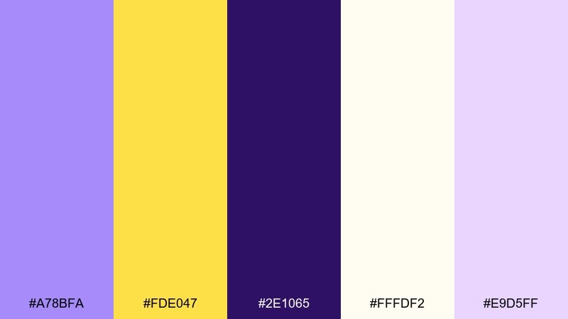 lavender and lemon softness complementary color scheme with hex codes