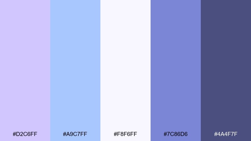 lavender frost lilac and blue combination with hex codes