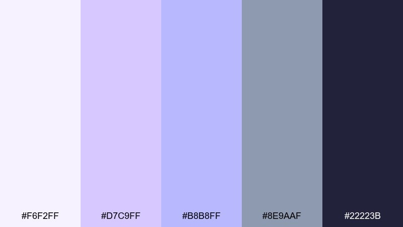 lavender haze calm instagram color palette with hex codes
