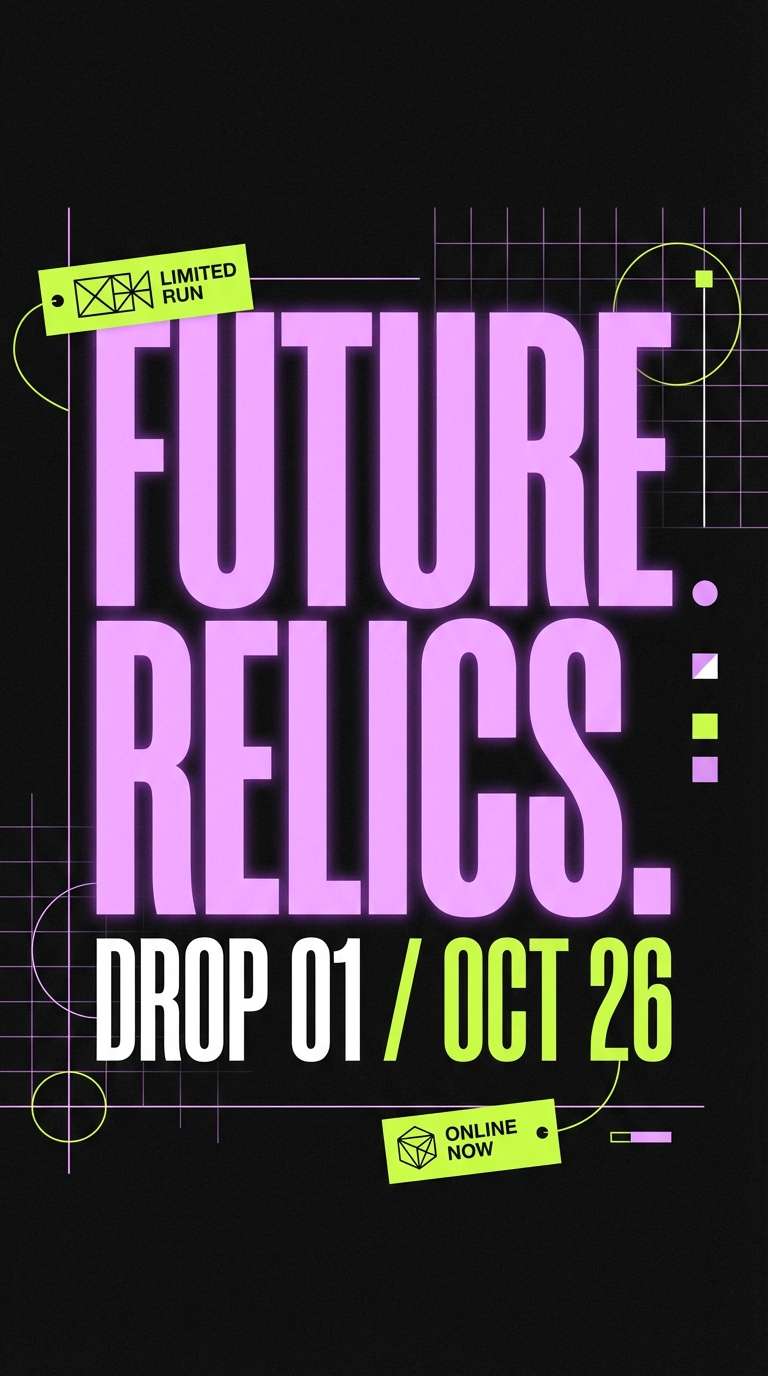 neon lavender drop poster