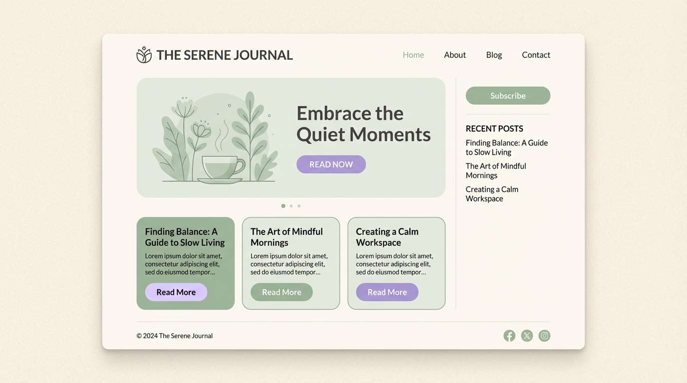 lavender sage blog ui