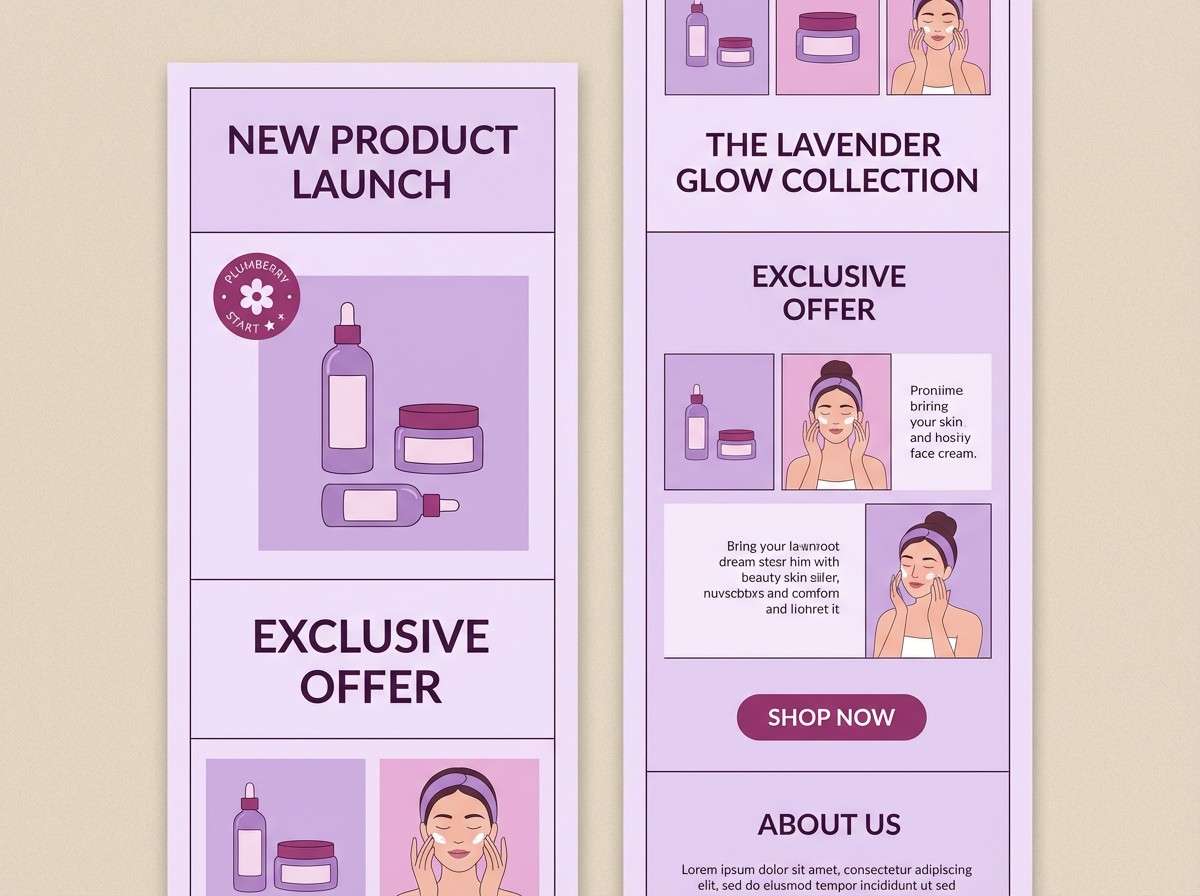 plumberry beauty email layout