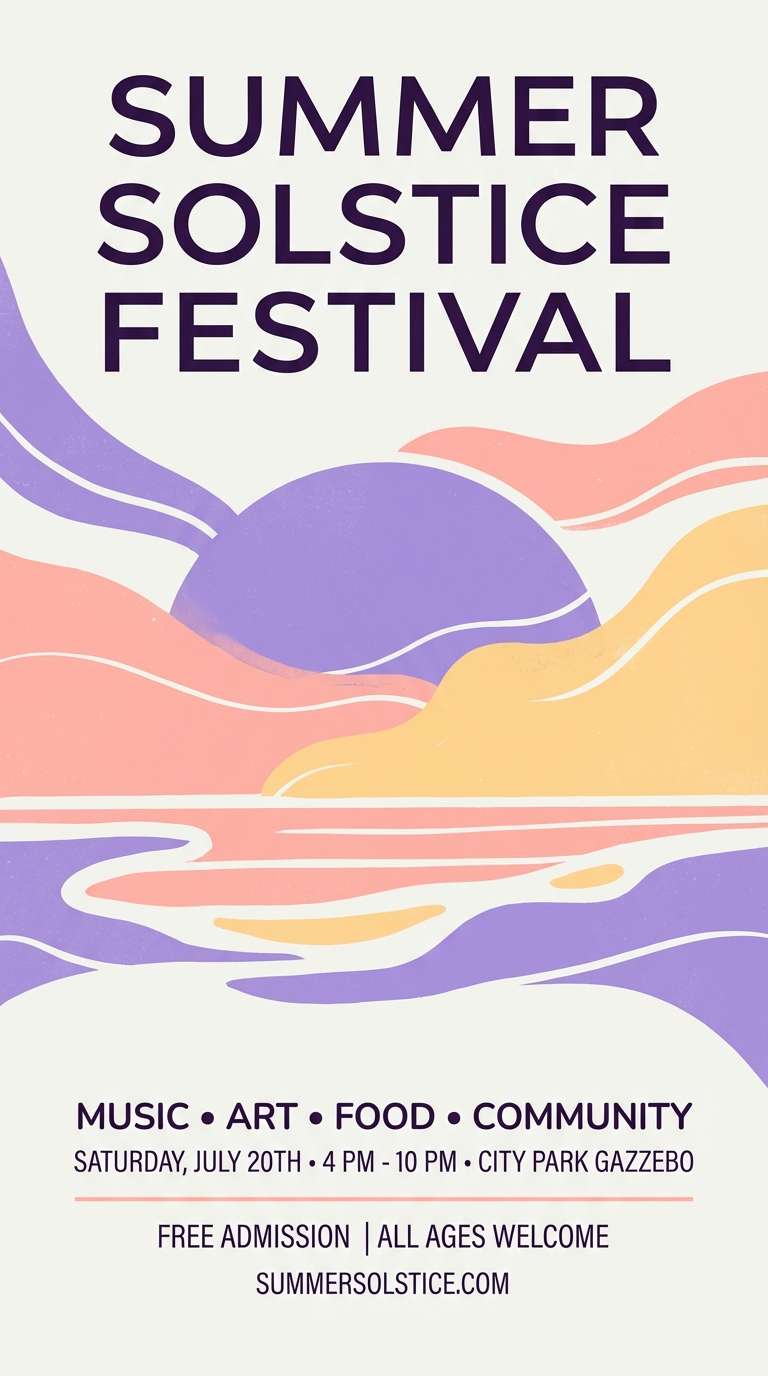 sunset lavender event flyer