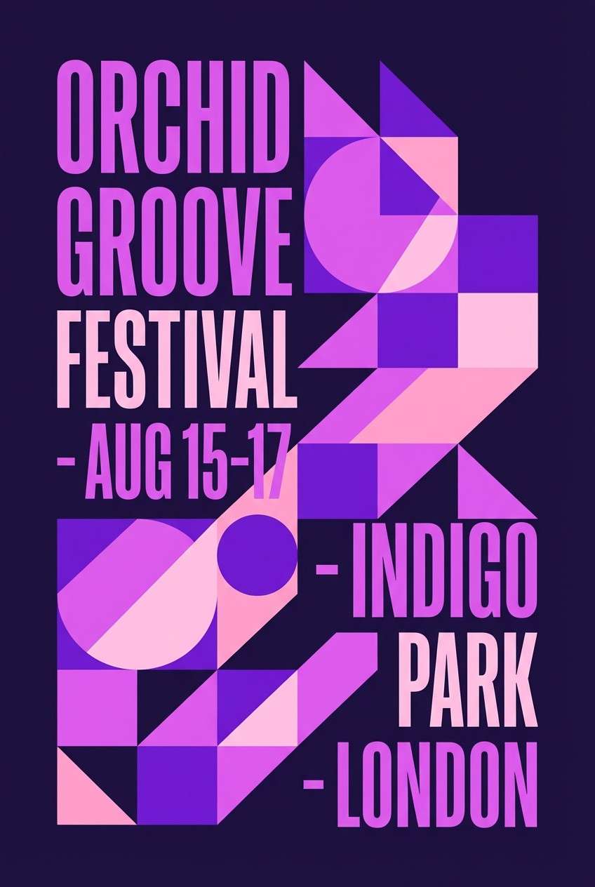 orchid festival poster design