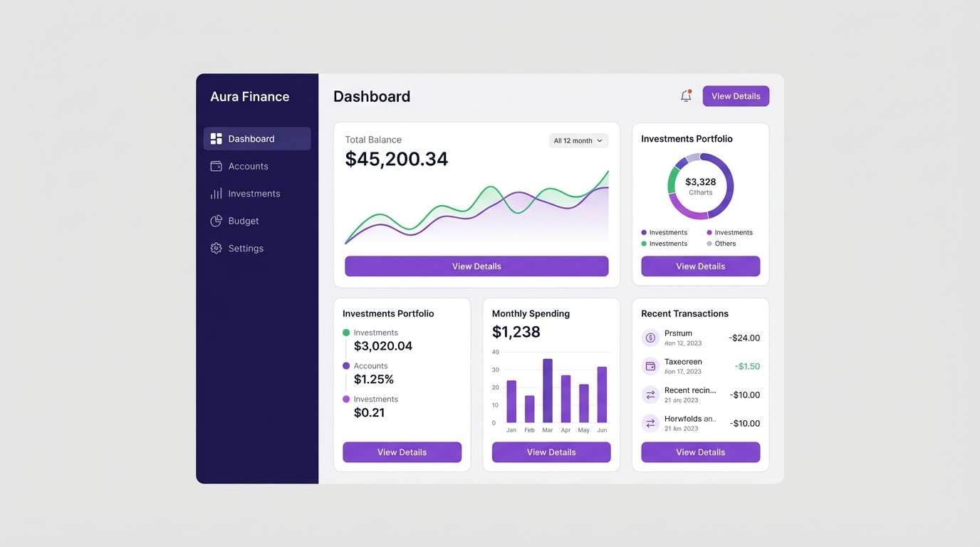 amethyst finance dashboard ui