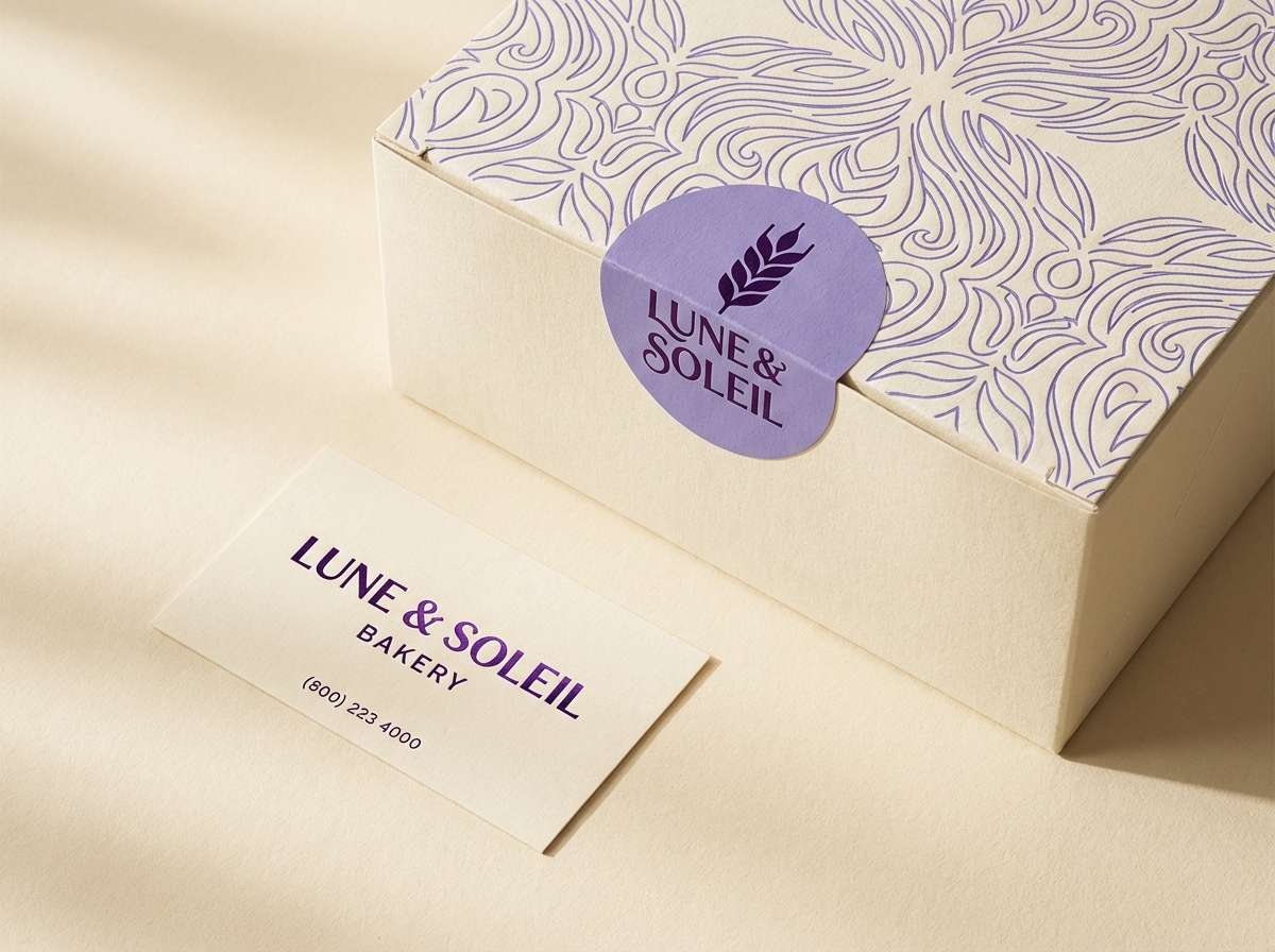 iris cream bakery packaging