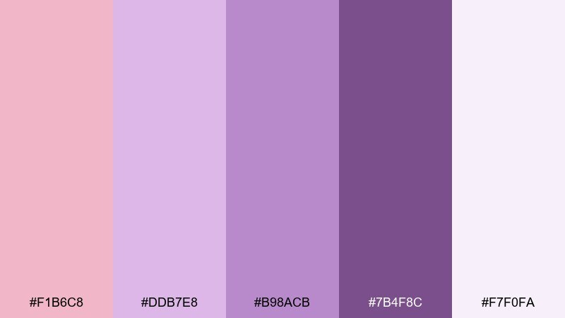 lavender rose color palette with hex codes
