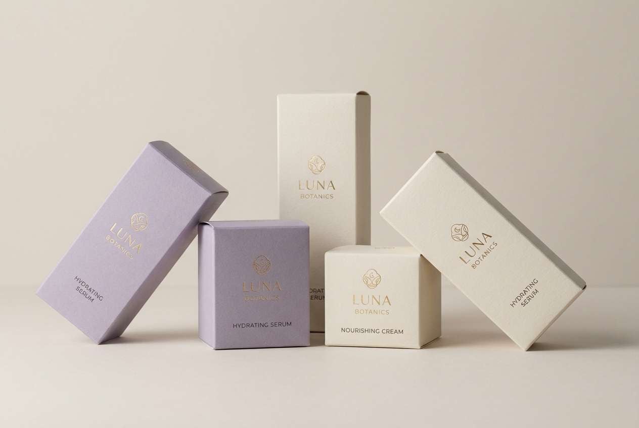 lavender skincare boxes