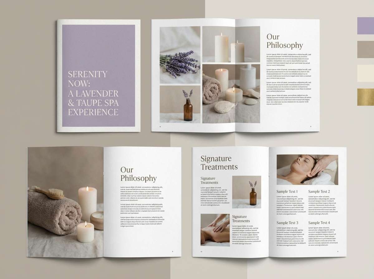lavender spa brochure