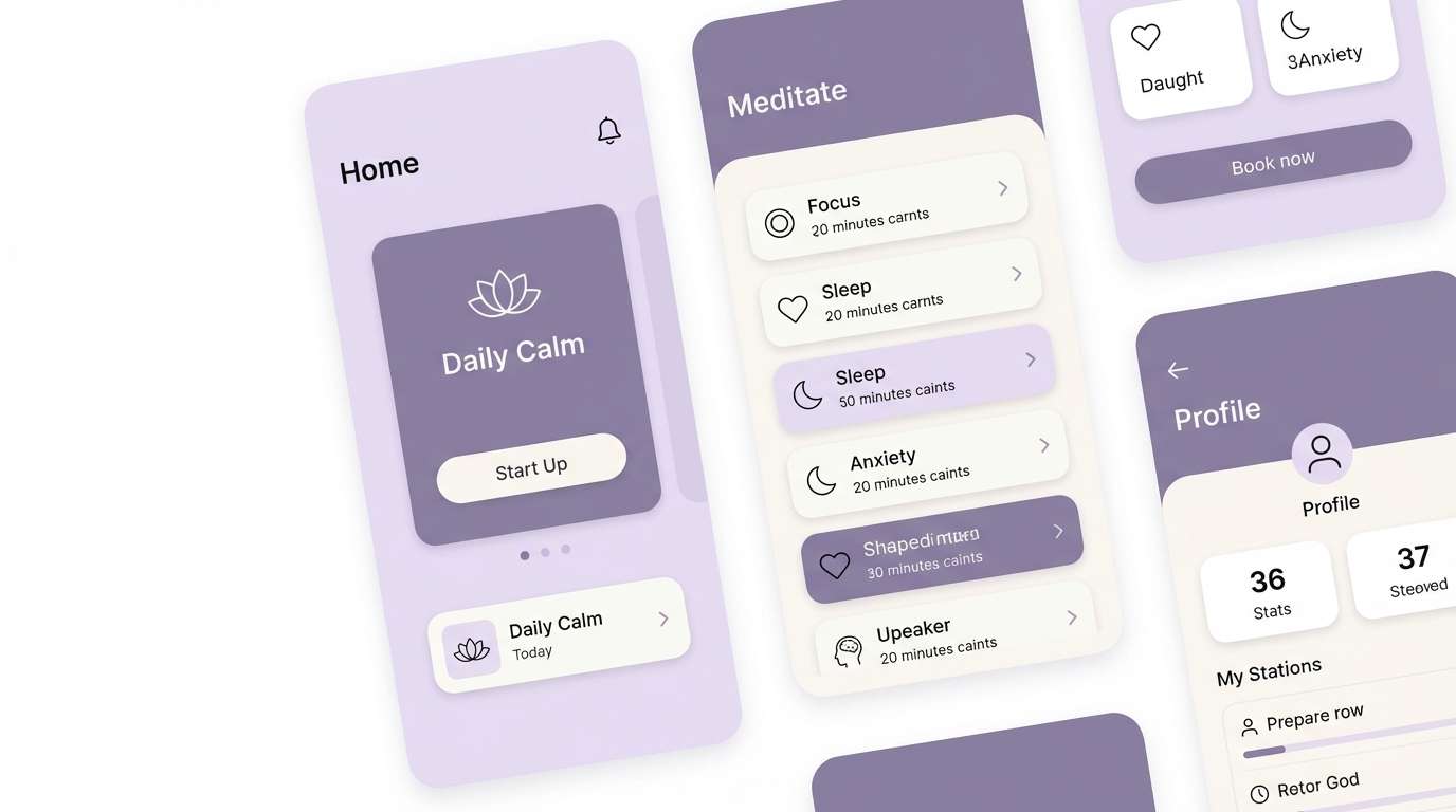 lavender wellness ui