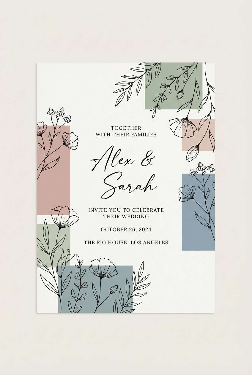 lavender wedding invite