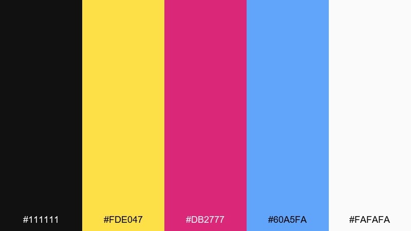 lemon berry graphite contrast color palette with hex codes