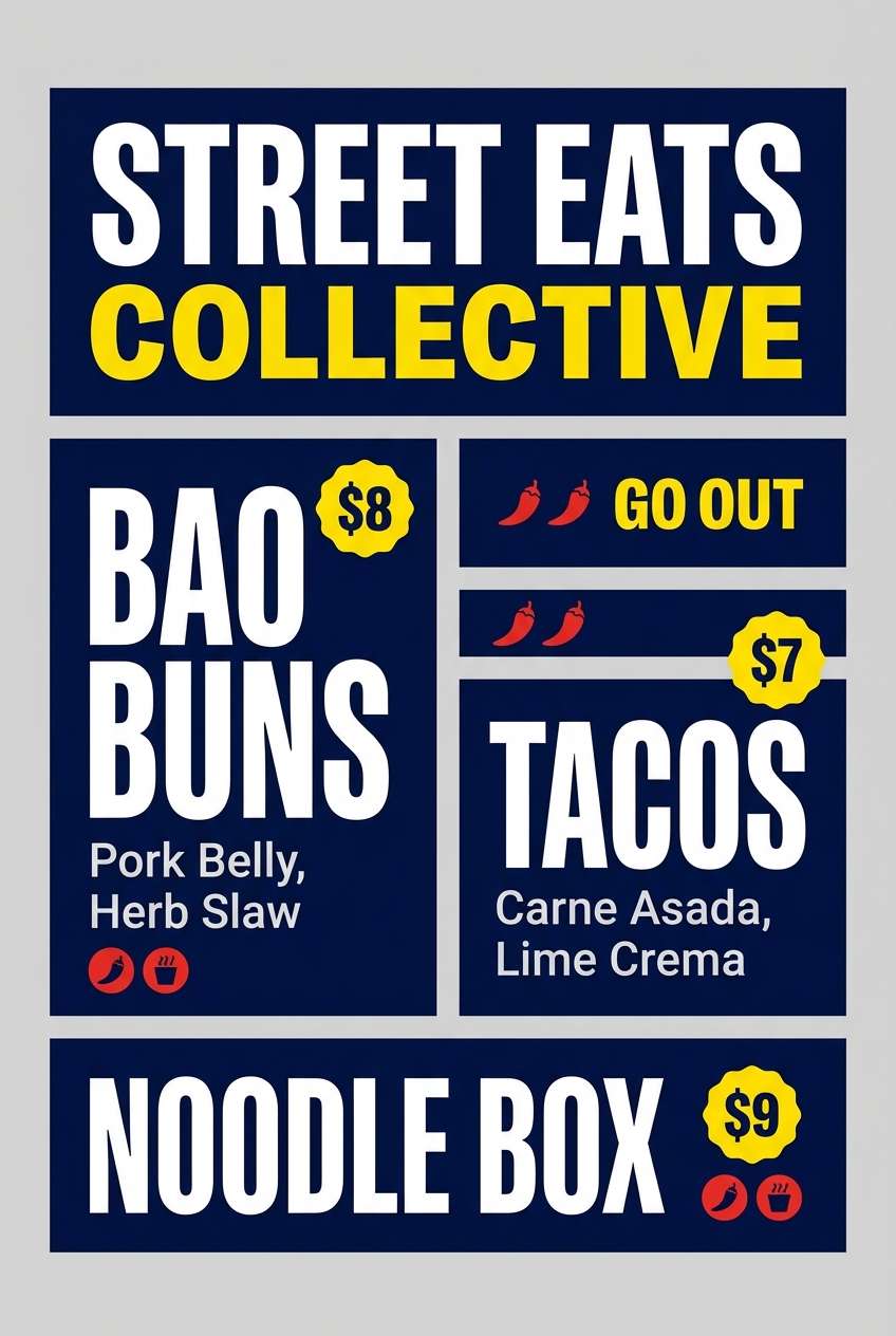 night market food poster