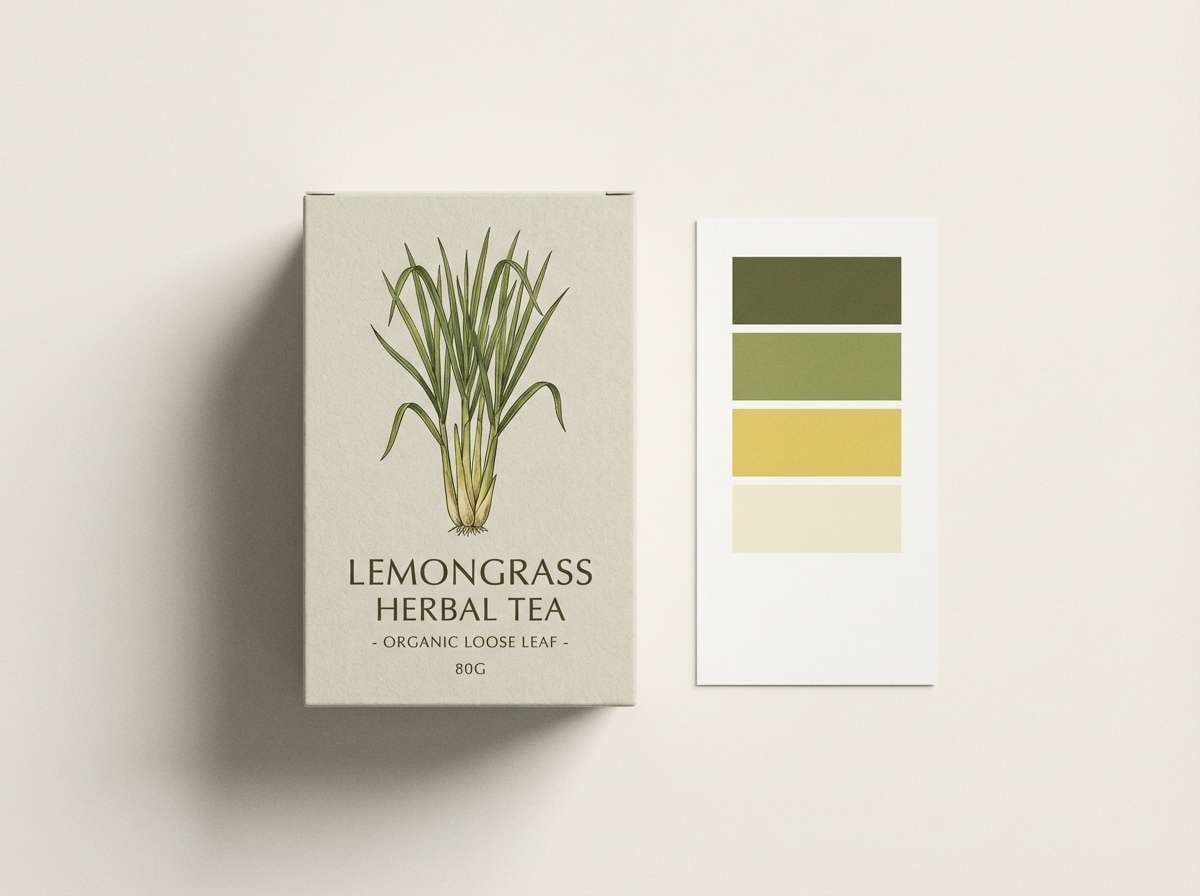 lemongrass tea box mockup