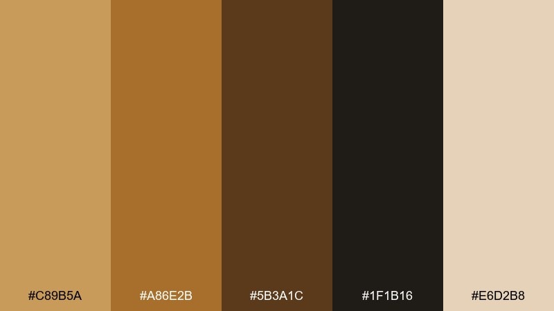 leopard spot safari color palette with hex codes