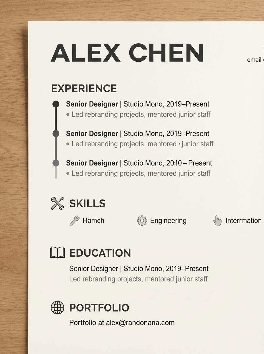 clean cv template