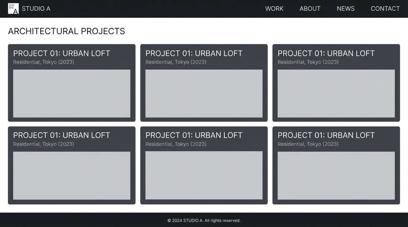 minimal portfolio ui
