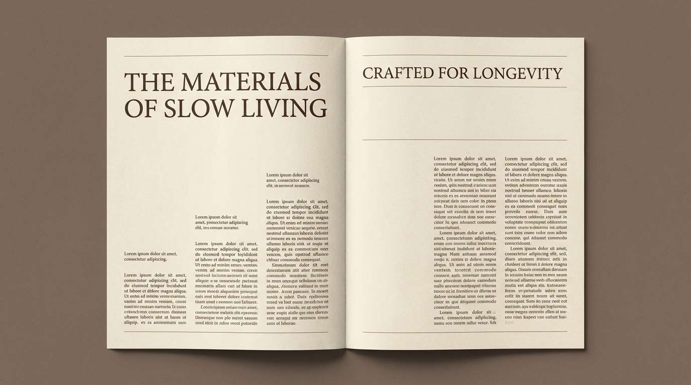 warm editorial spread