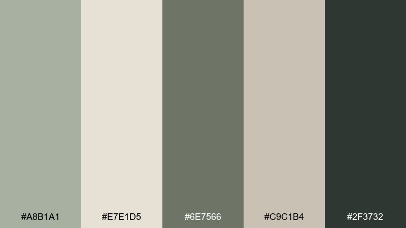 lichen and linen color palette with hex codes