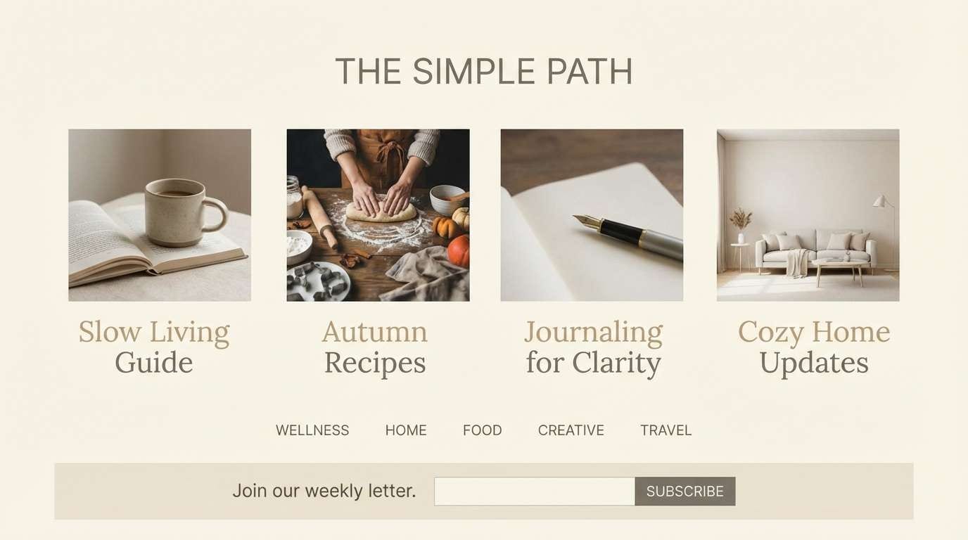 airy lifestyle blog ui