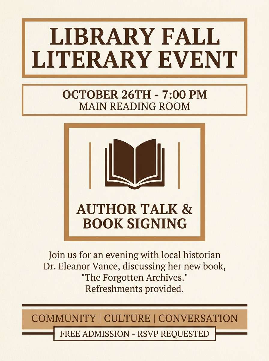 library event flyer