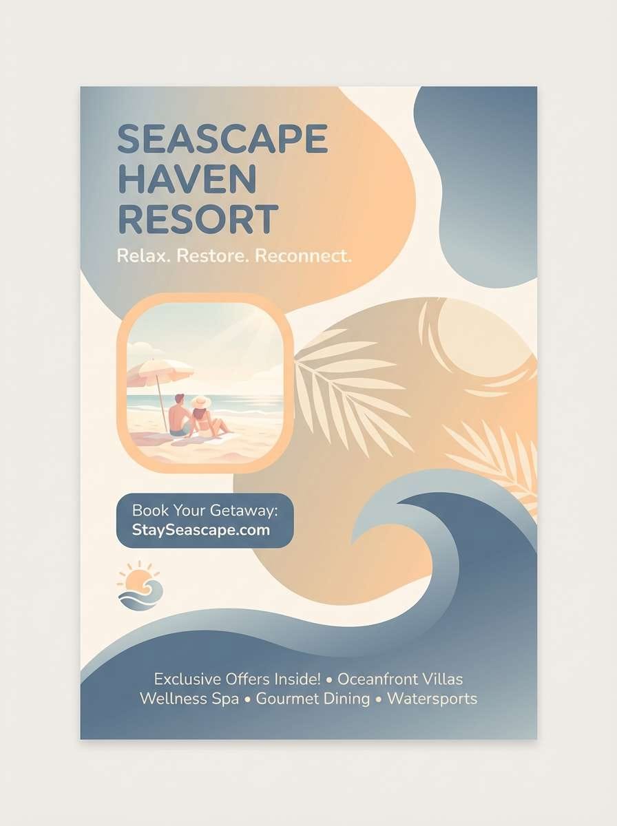 beach resort flyer